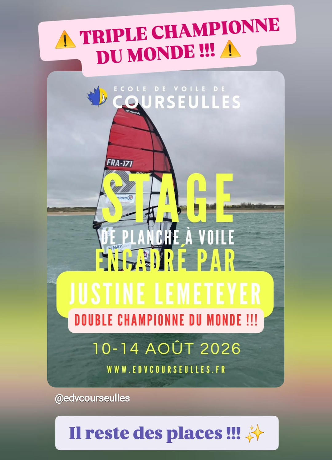 Stage de planche à voile